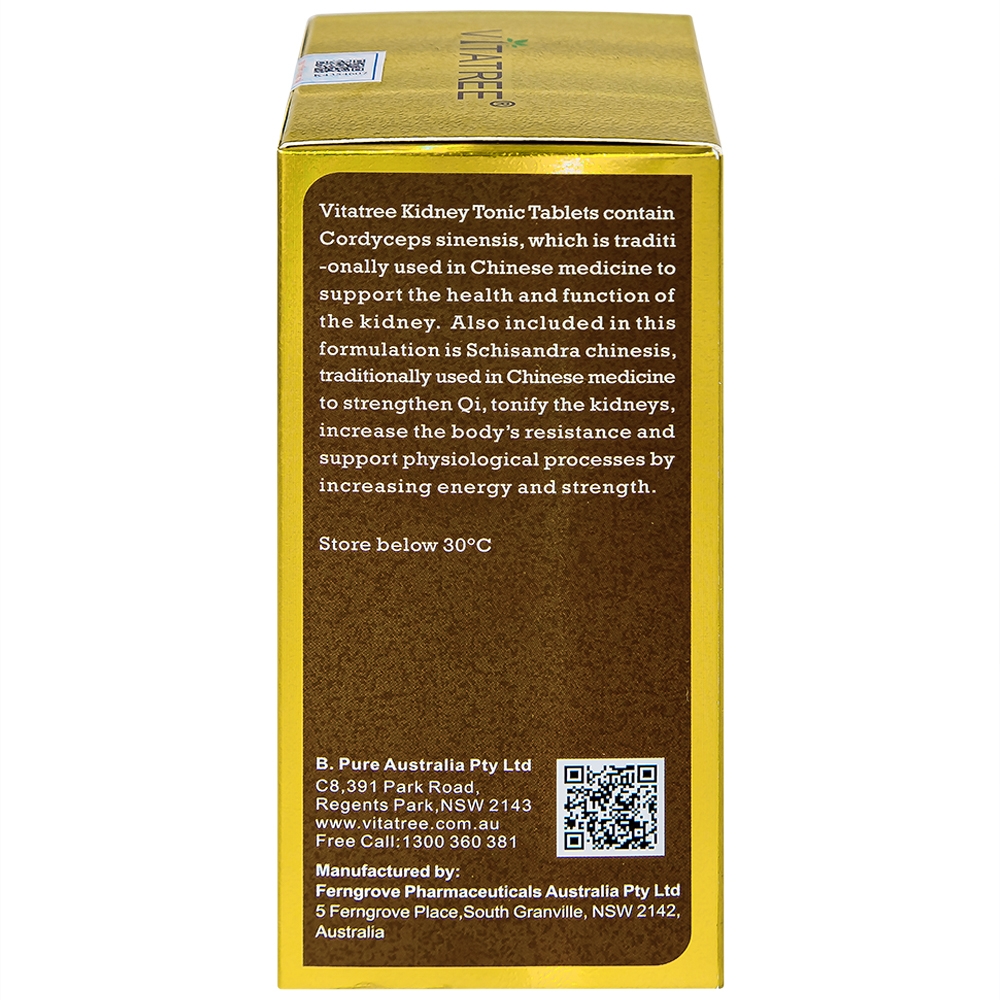 Hình ảnh Viên uống Vitatree Kidney Tonic hỗ trợ bổ thận, tăng cường chức năng thận (100 viên)