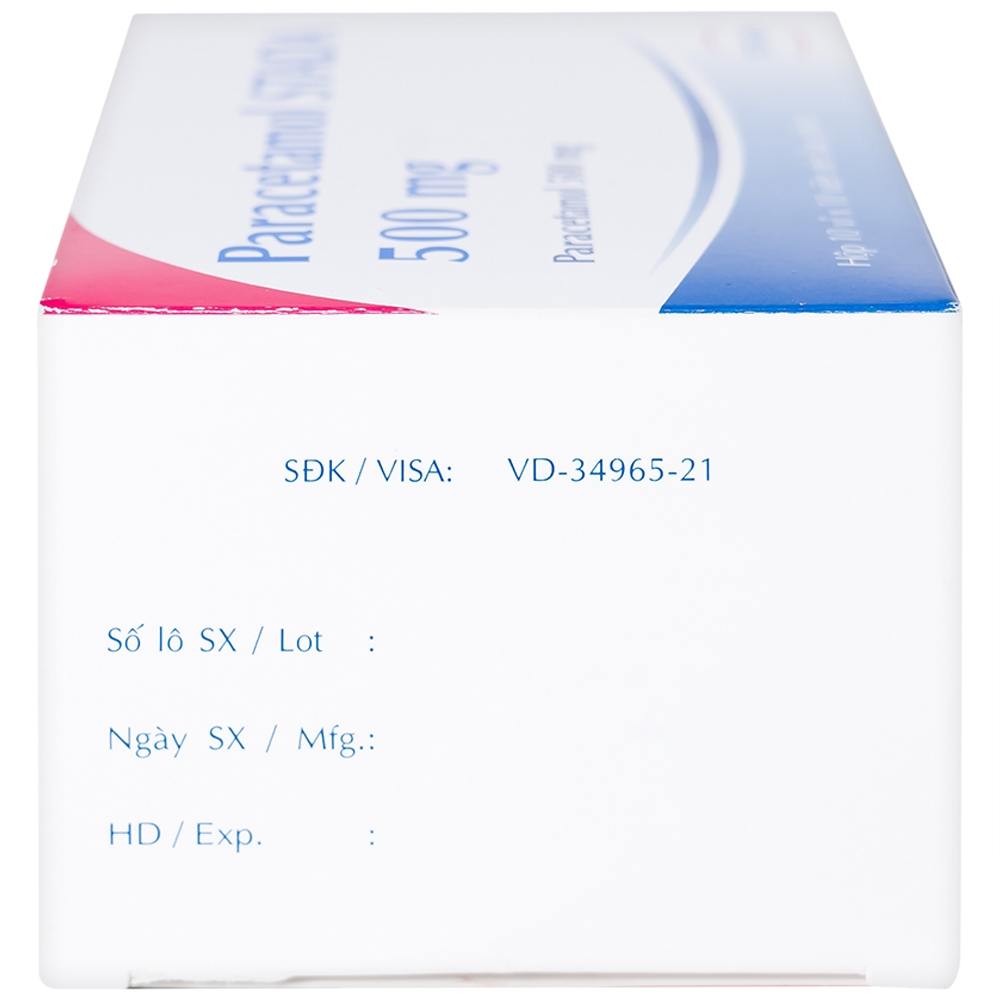 Hình ảnh Viên nén Paracetamol Stada 500mg điều trị các cơn đau đầu, đau thần kinh, đau răng (10 vỉ x 10 viên)