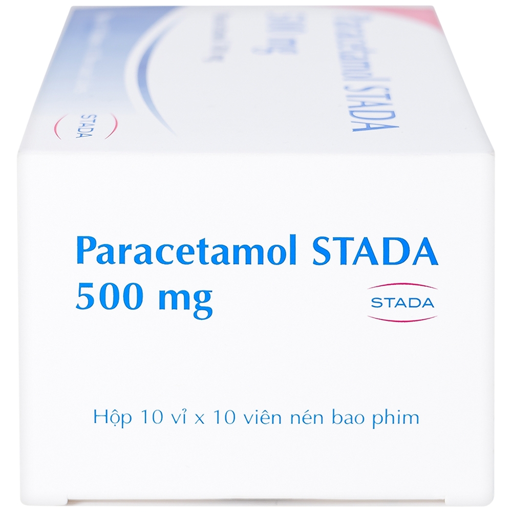 Hình ảnh Viên nén Paracetamol Stada 500mg điều trị các cơn đau đầu, đau thần kinh, đau răng (10 vỉ x 10 viên)