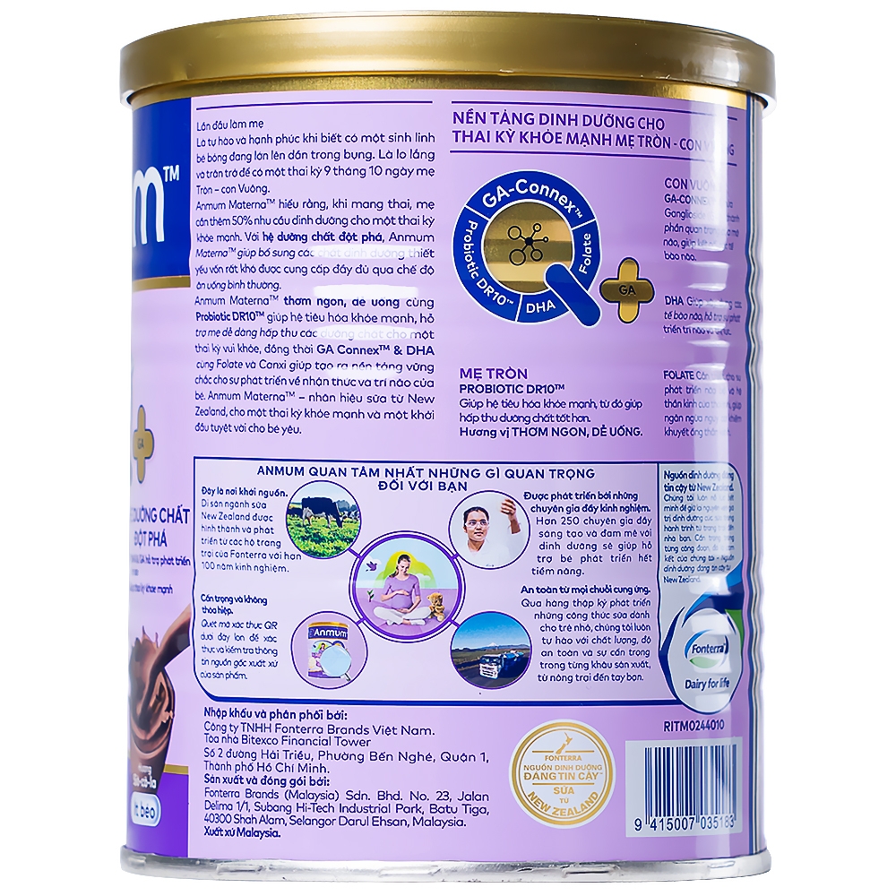 Hình ảnh Sữa Anmum hương sô cô la bổ sung dinh dưỡng cho phụ nữ mang thai và cho con bú (400g)