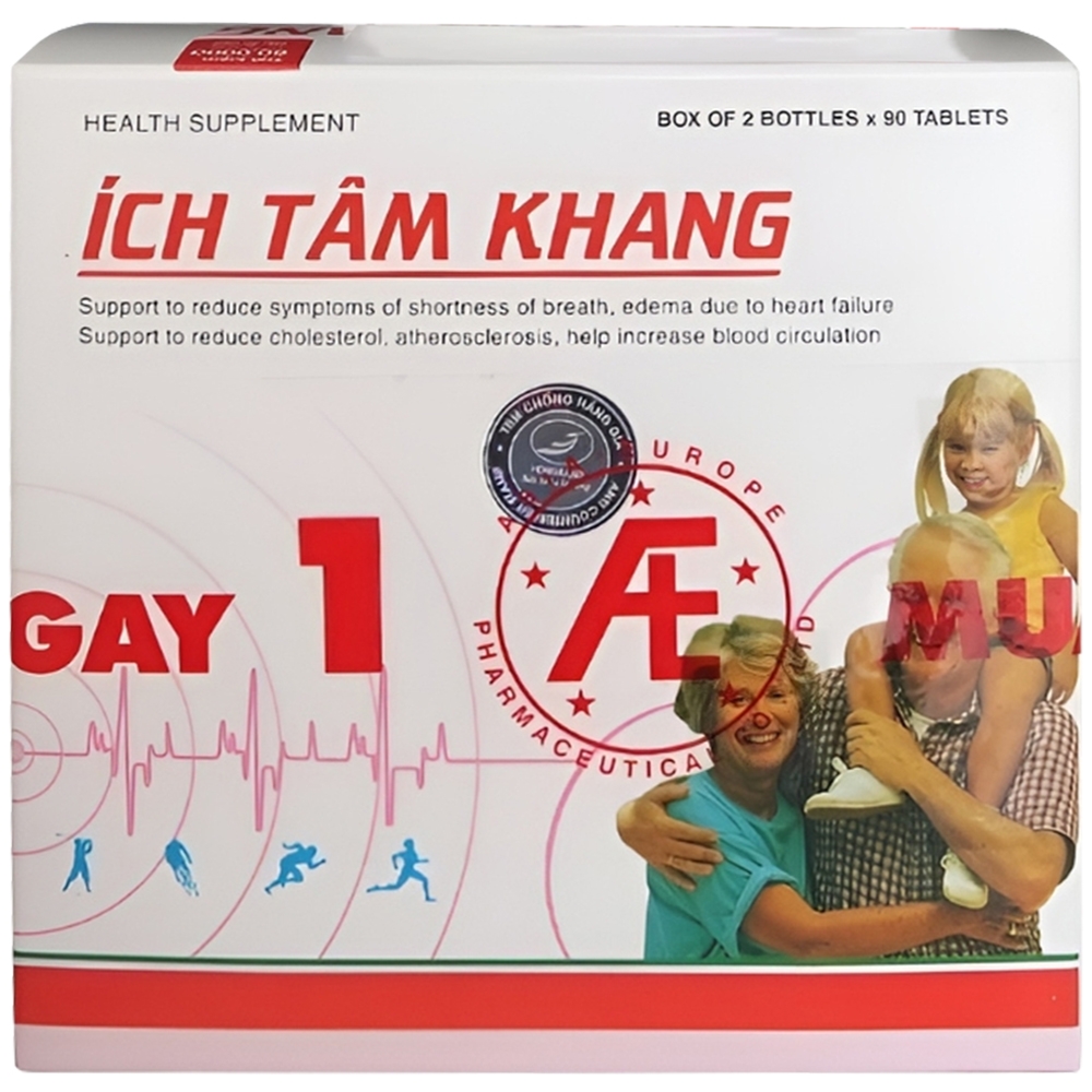 Hình ảnh Viên uống Ích Tâm Khang Hồng Bàng hỗ trợ giảm cholesterol, giảm hình thành huyết khối (180 viên)