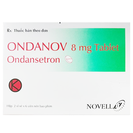 Hình ảnh Thuốc Ondanov 8mg Novell Pharma kiểm soát buồn nôn và nôn do hóa trị (2 vỉ x 6 viên)