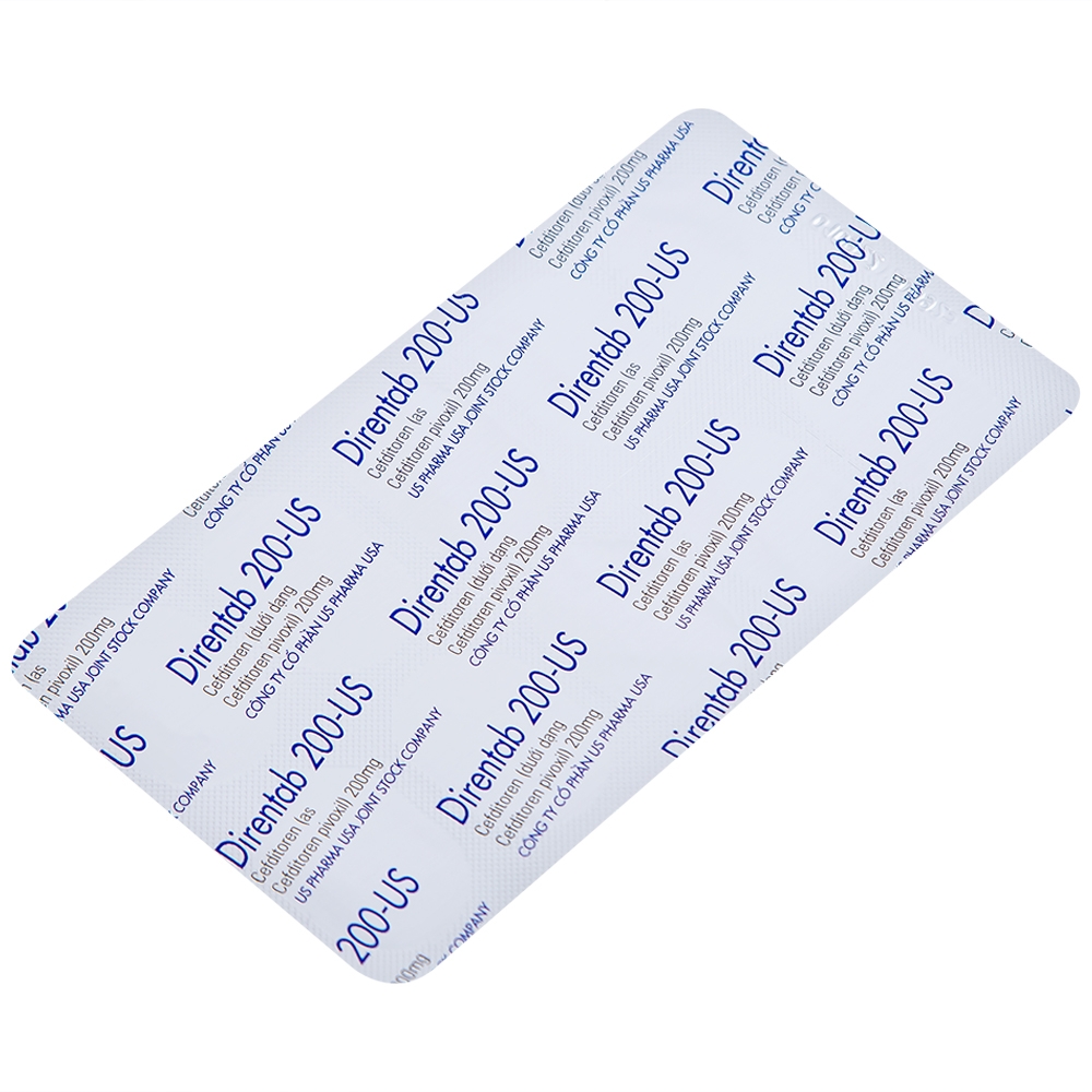 Hình ảnh Thuốc Direntab 200-US điều trị nhiễm khuẩn (1 vỉ x 10 viên)