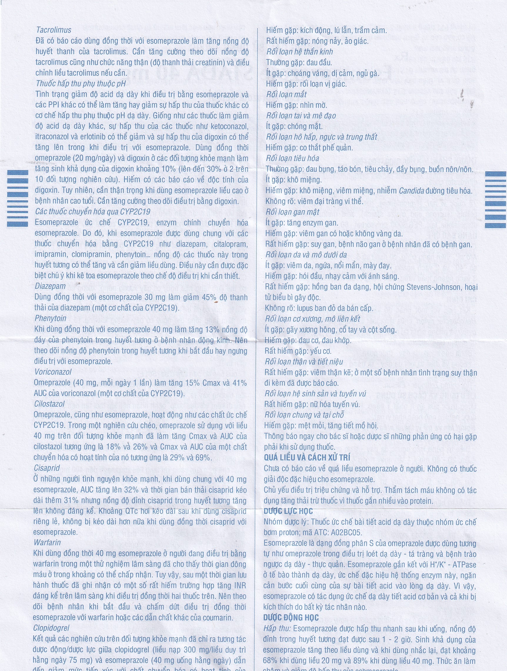 Hình ảnh Thuốc Esomeprazole Stada 40mg điều trị trào ngược dạ dày, thực quản (2 vỉ x 10 viên)