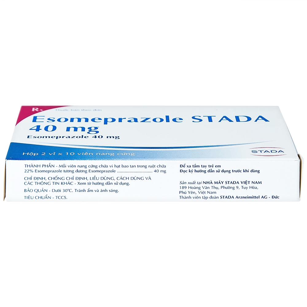 Hình ảnh Thuốc Esomeprazole Stada 40mg điều trị trào ngược dạ dày, thực quản (2 vỉ x 10 viên)