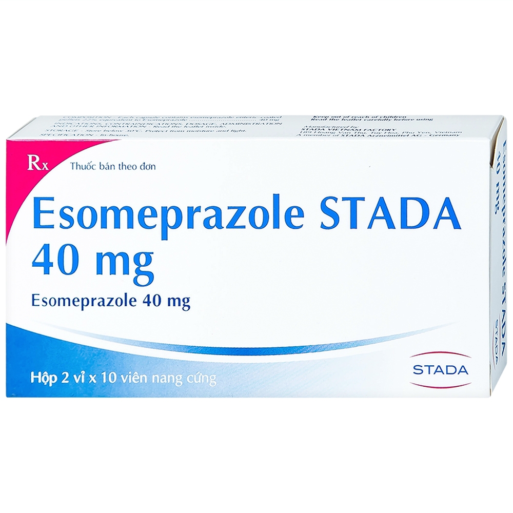 Hình ảnh Thuốc Esomeprazole Stada 40mg điều trị trào ngược dạ dày, thực quản (2 vỉ x 10 viên)