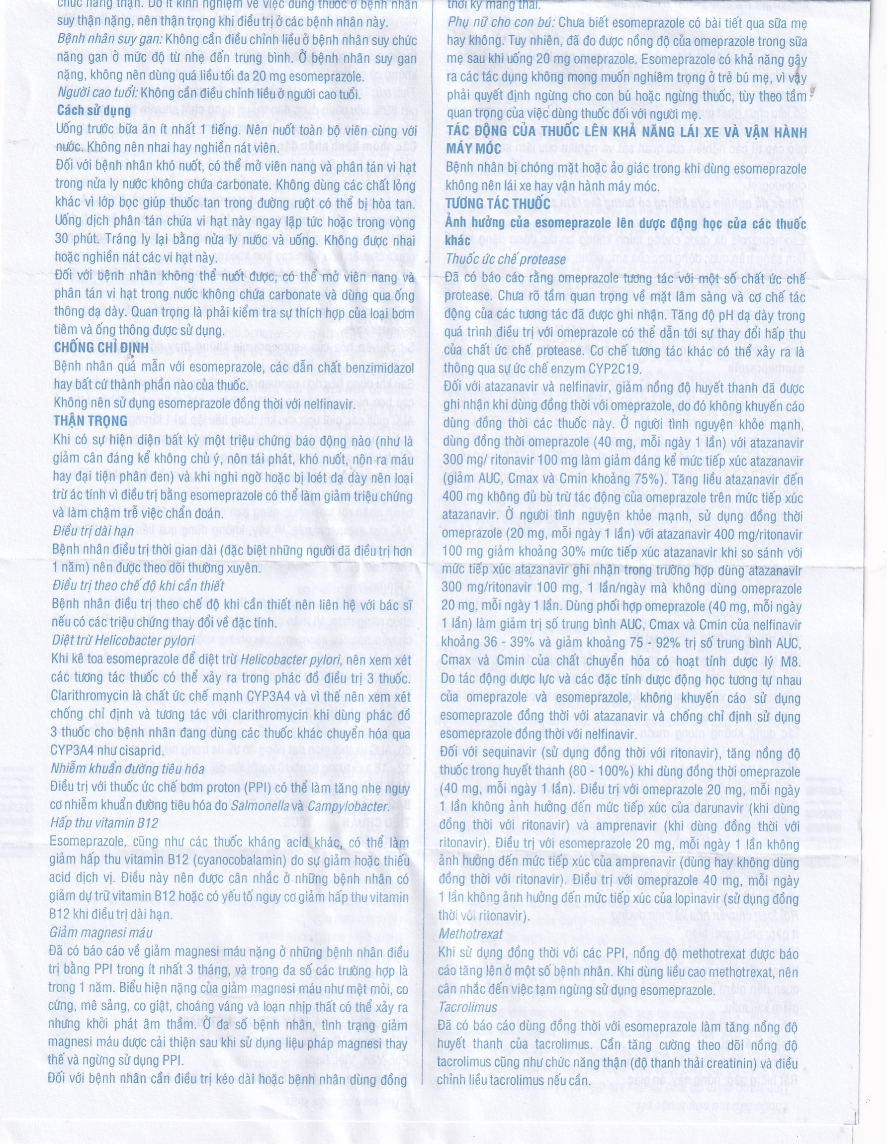 Hình ảnh Thuốc Esomeprazole Stada 20mg điều trị trào ngược dạ dày, thực quản (2 vỉ x 10 viên)