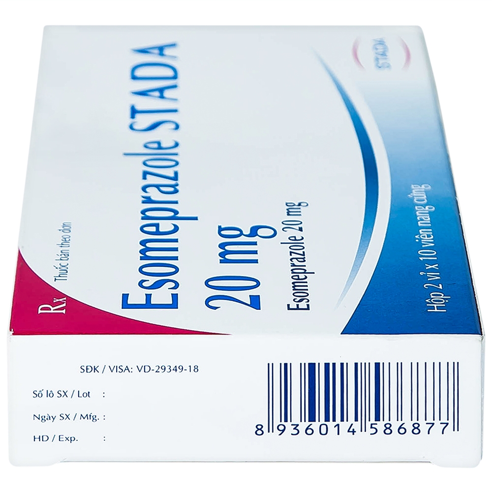 Hình ảnh Thuốc Esomeprazole Stada 20mg điều trị trào ngược dạ dày, thực quản (2 vỉ x 10 viên)