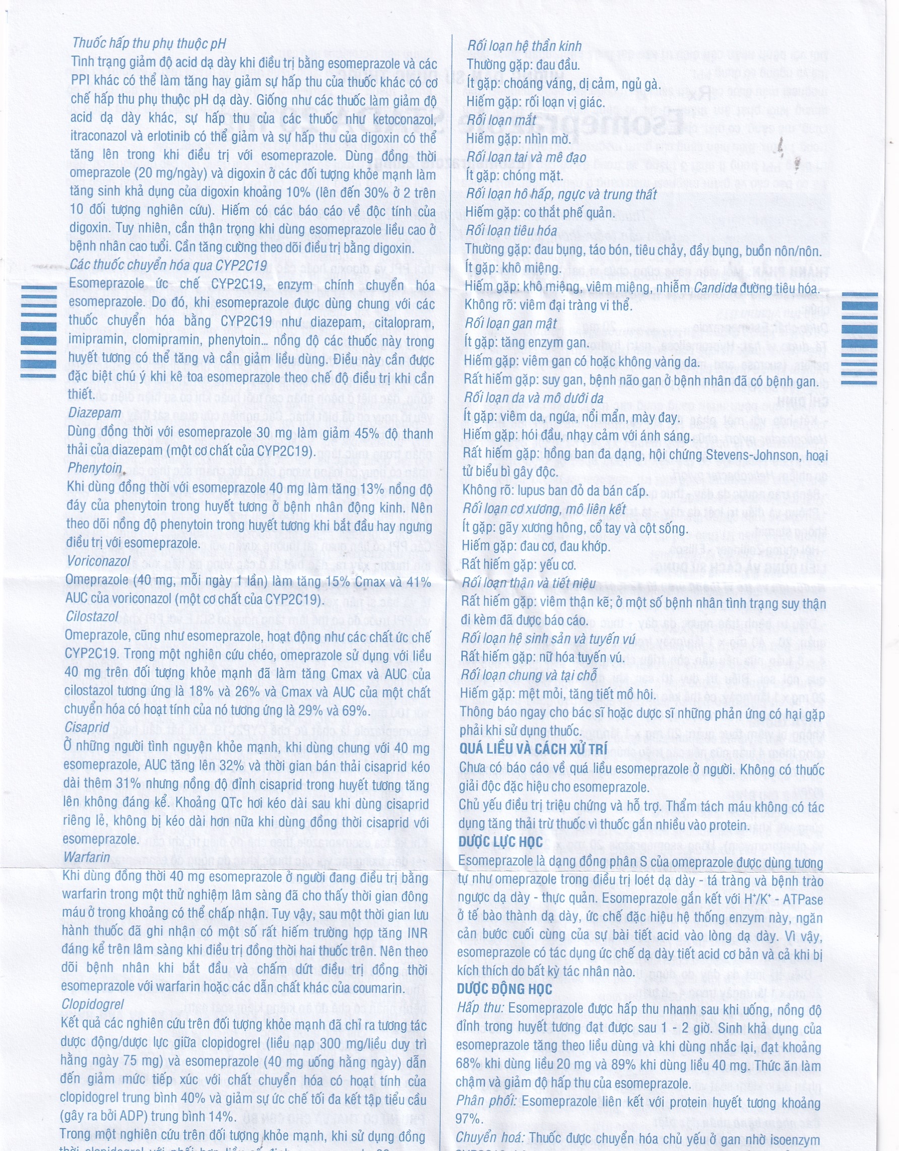 Hình ảnh Thuốc Esomeprazole Stada 20mg điều trị trào ngược dạ dày, thực quản (2 vỉ x 10 viên)