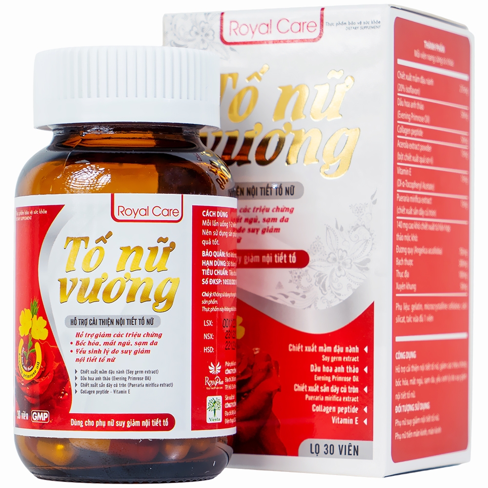 Hình ảnh Viên uống Tố Nữ Vương Royal Care hỗ trợ cải thiện nội tiết tố nữ (30 viên)