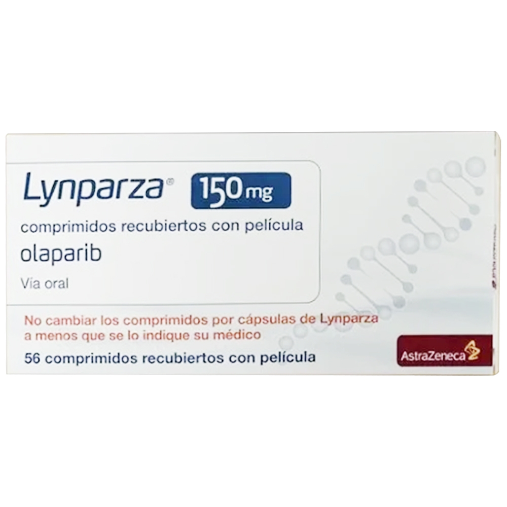 Hình ảnh Thuốc Lynparza 150mg AstraZeneca hỗ trợ điều trị ung thư buồng trứng, ung thư vú (7 vỉ x 8 viên)