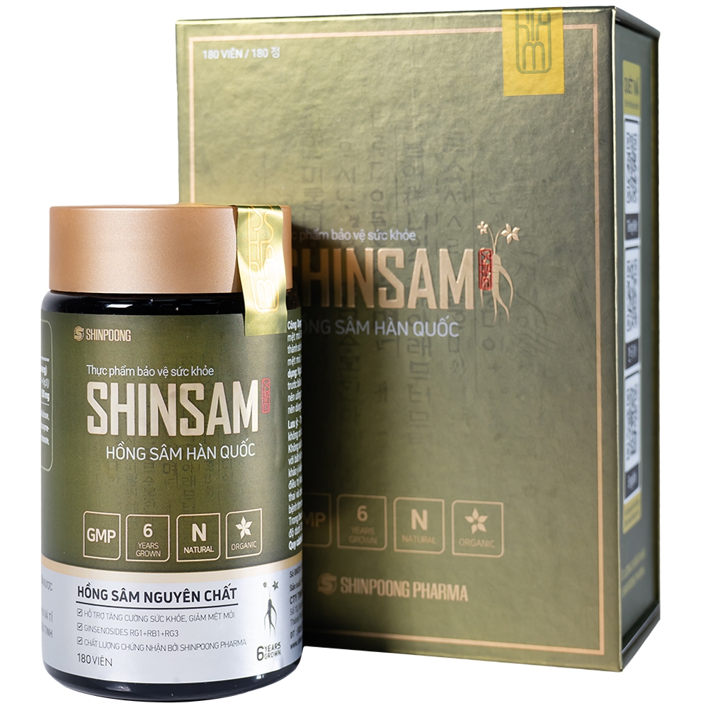 Hình ảnh Viên uống Hồng Sâm Hàn Quốc Shinsam Shinpoong Deawoo hỗ trợ tăng cường sức khỏe (180 viên)