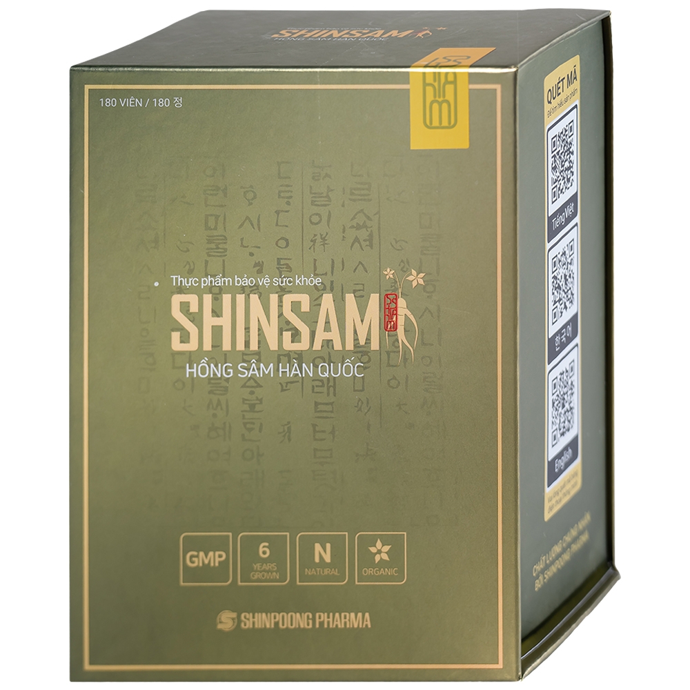 Hình ảnh Viên uống Hồng Sâm Hàn Quốc Shinsam Shinpoong Deawoo hỗ trợ tăng cường sức khỏe (180 viên)