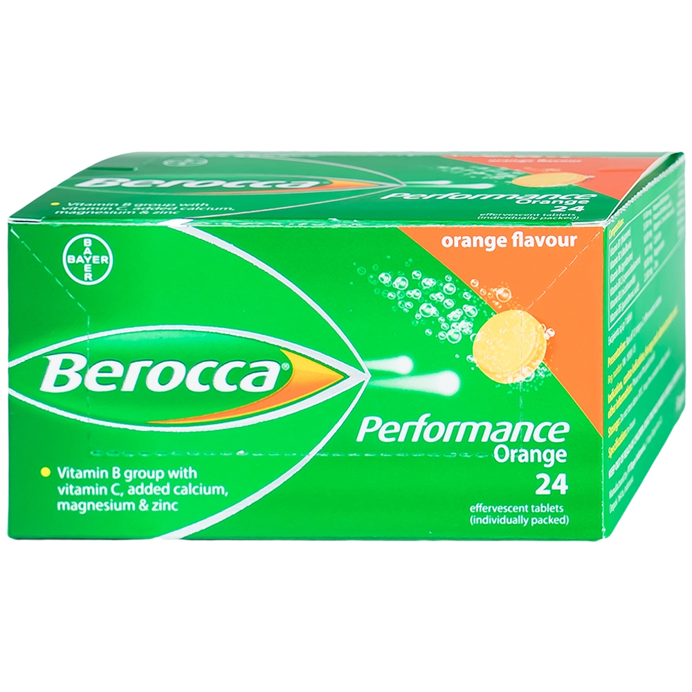 Hình ảnh Viên sủi Berocca Performance Orange Bayer bổ sung vitamin và khoáng chất (12 vỉ x 2 viên)