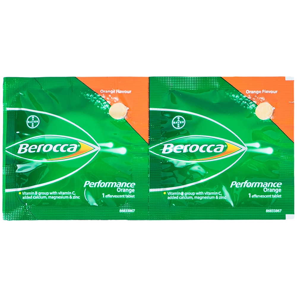 Hình ảnh Viên sủi Berocca Performance Orange Bayer bổ sung vitamin và khoáng chất (12 vỉ x 2 viên)