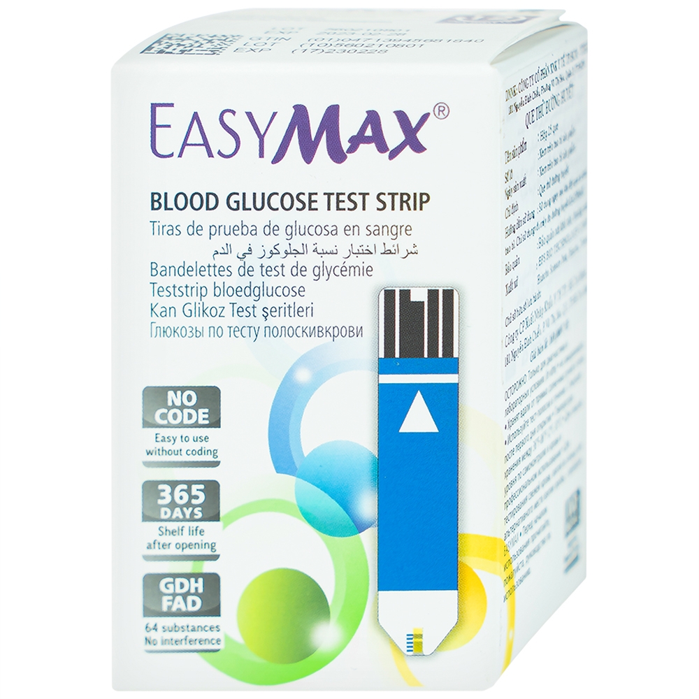 Hình ảnh Que thử đường huyết Easy Max cho kết quả trong 5 giây (25 cái)