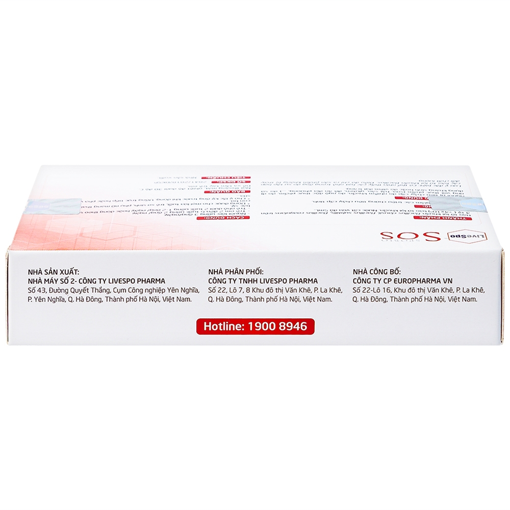 Hình ảnh Bào tử lợi khuẩn Livespo Spobio Sos hỗ trợ làm giảm tiêu chảy cấp (10 ống x 5 ml)