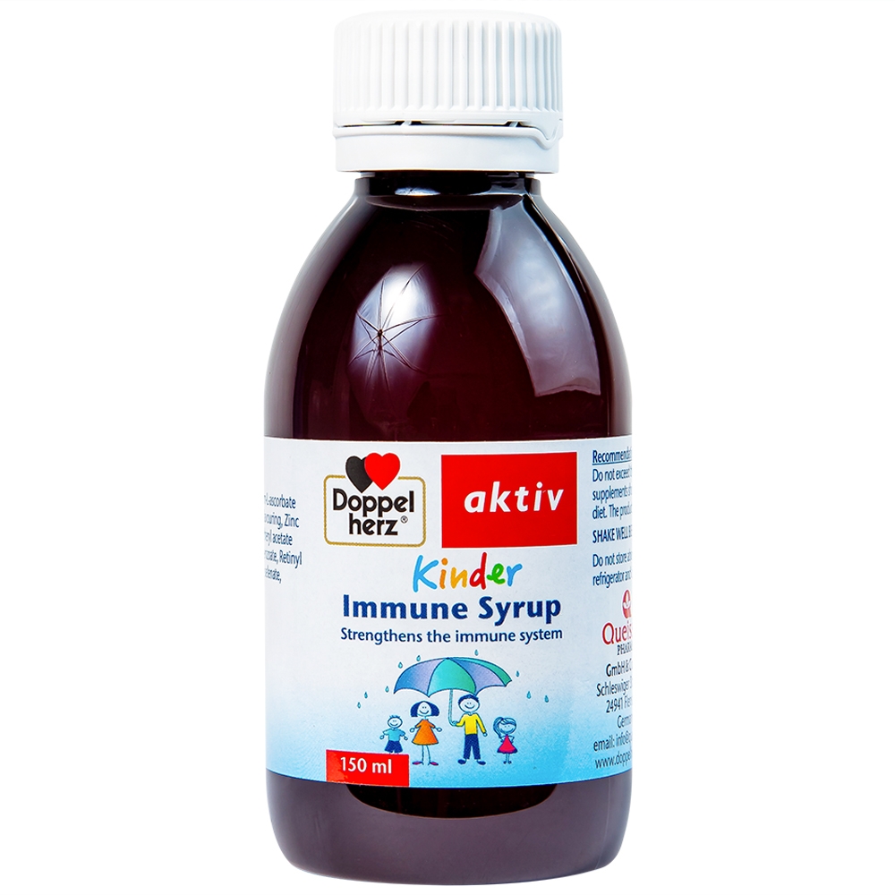 Hình ảnh Siro Kinder Immune Doppelherz Aktiv cung cấp các vitamin và khoáng chất (150ml)