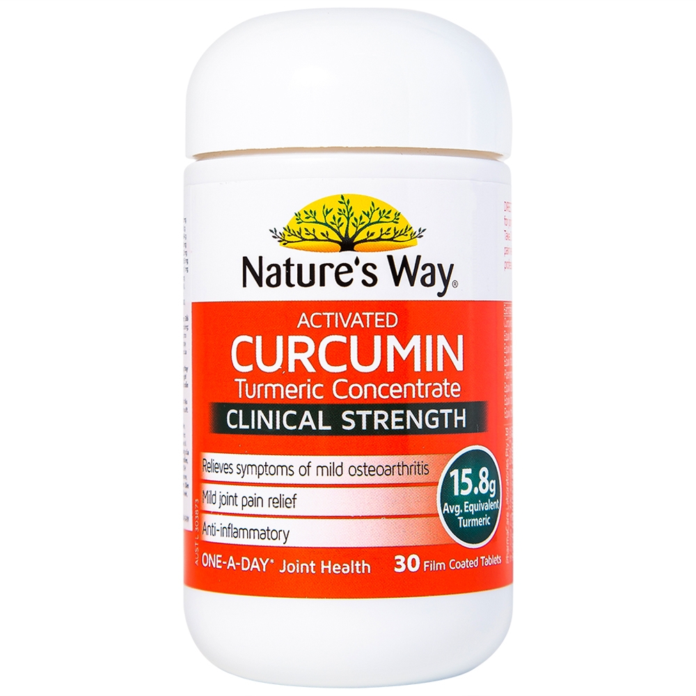 Hình ảnh Viên uống Activated Curcumin Clinical Strength hỗ trợ giảm các triệu chứng viêm khớp, thoái hóa khớp (30 viên)