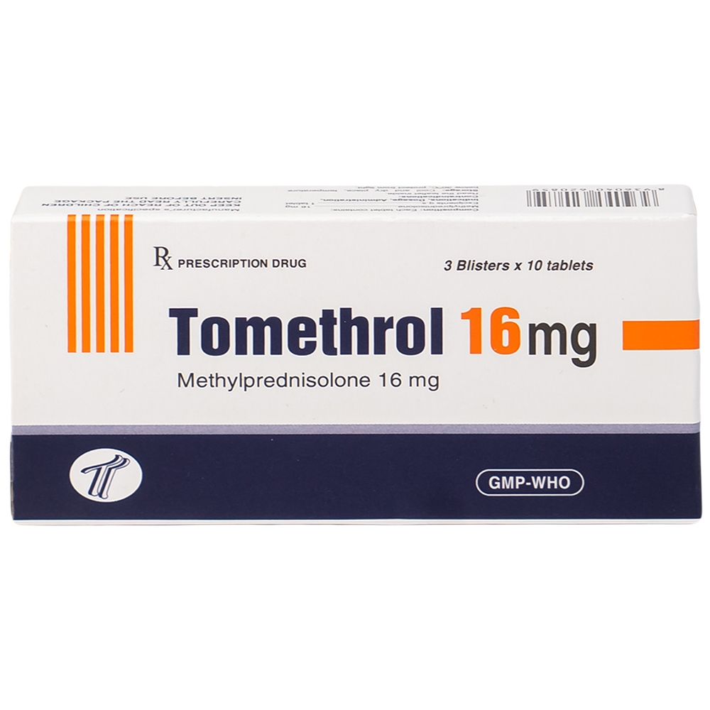 Hình ảnh Thuốc Tomethrol 16mg chống viêm, ức chế miễn dịch và chống tế bào tăng sinh ( 3 vỉ x 10 viên)