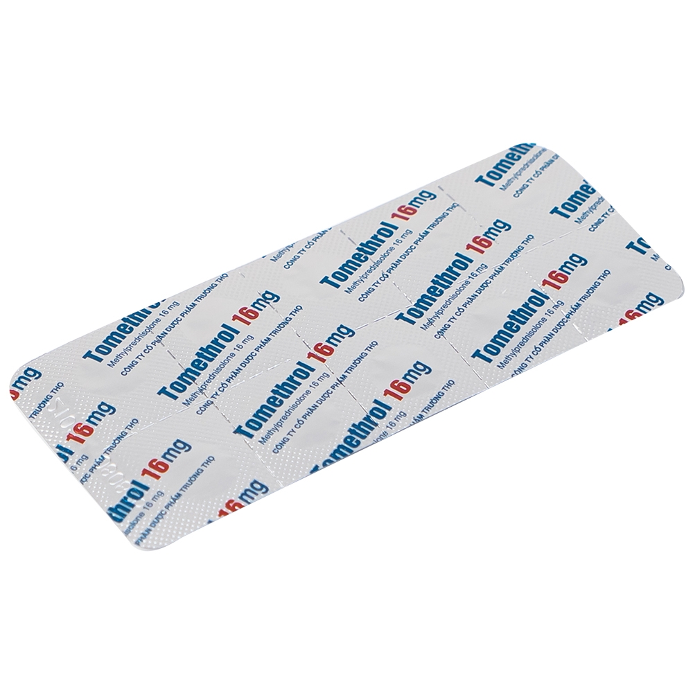 Hình ảnh Thuốc Tomethrol 16mg chống viêm, ức chế miễn dịch và chống tế bào tăng sinh ( 3 vỉ x 10 viên)