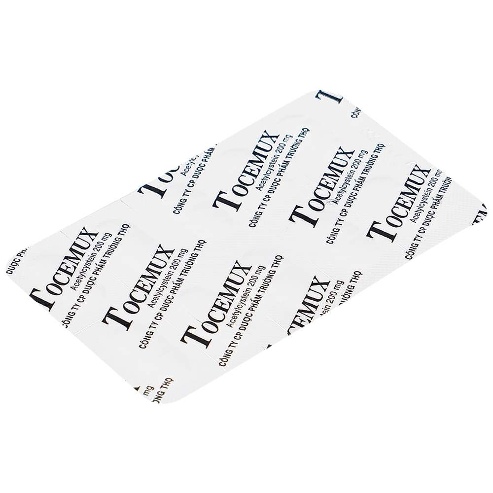Hình ảnh Thuốc Tocemux điều trị tiêu chất nhầy, bệnh lý hô hấp có đờm (10 vỉ x 10 viên)