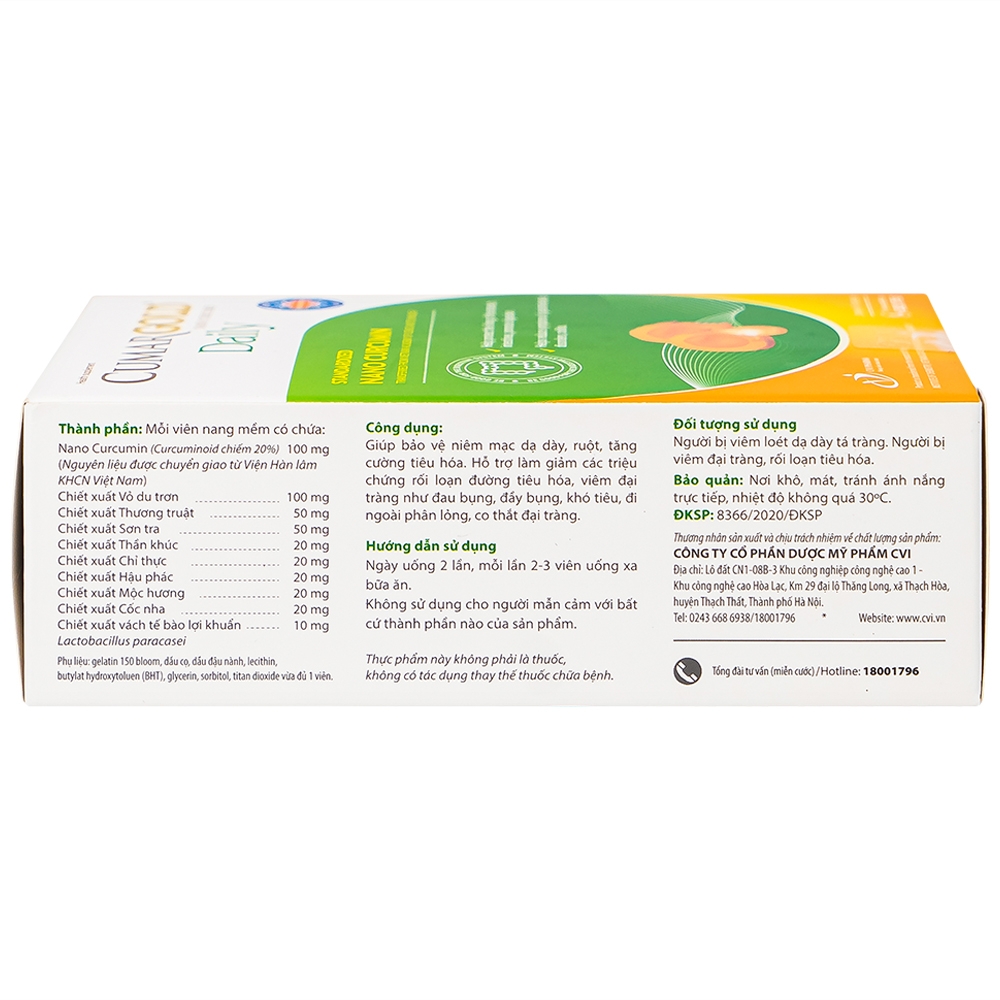 Hình ảnh Viên uống CumarGold Daily CVI Pharma bảo vệ niêm mạc dạ dày, ruột (2 vỉ x 10 viên)