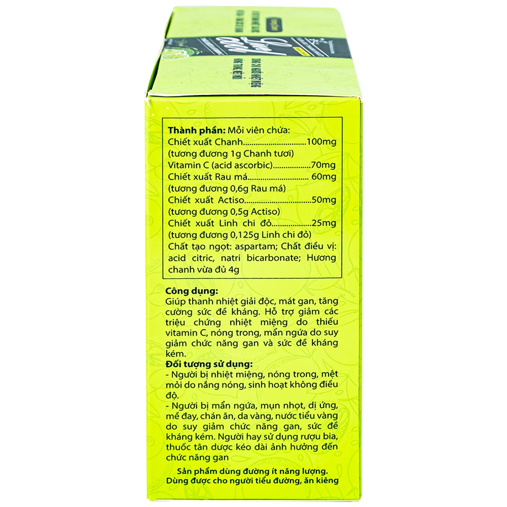 Hình ảnh Viên sủi Thanh Nhiệt Livecool Nam Dược hương chanh giải độc, mát gan, tăng cường sức đề kháng (16 viên)