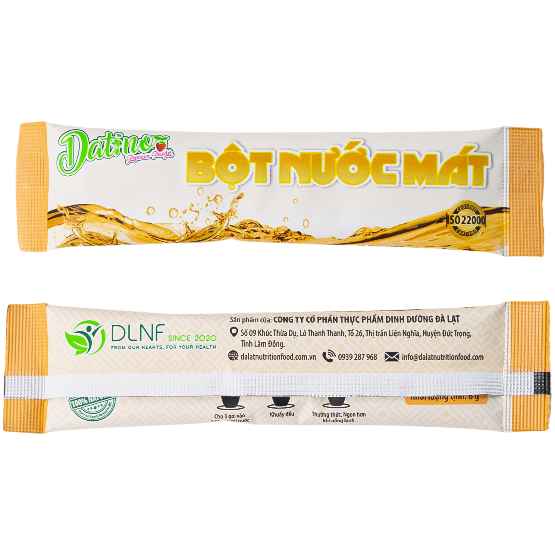 Hình ảnh Bột Nước Mát Herbal Drink Powder Datino thanh nhiệt, giải độc, mát gan, lợi tiểu (10 gói x 8g)