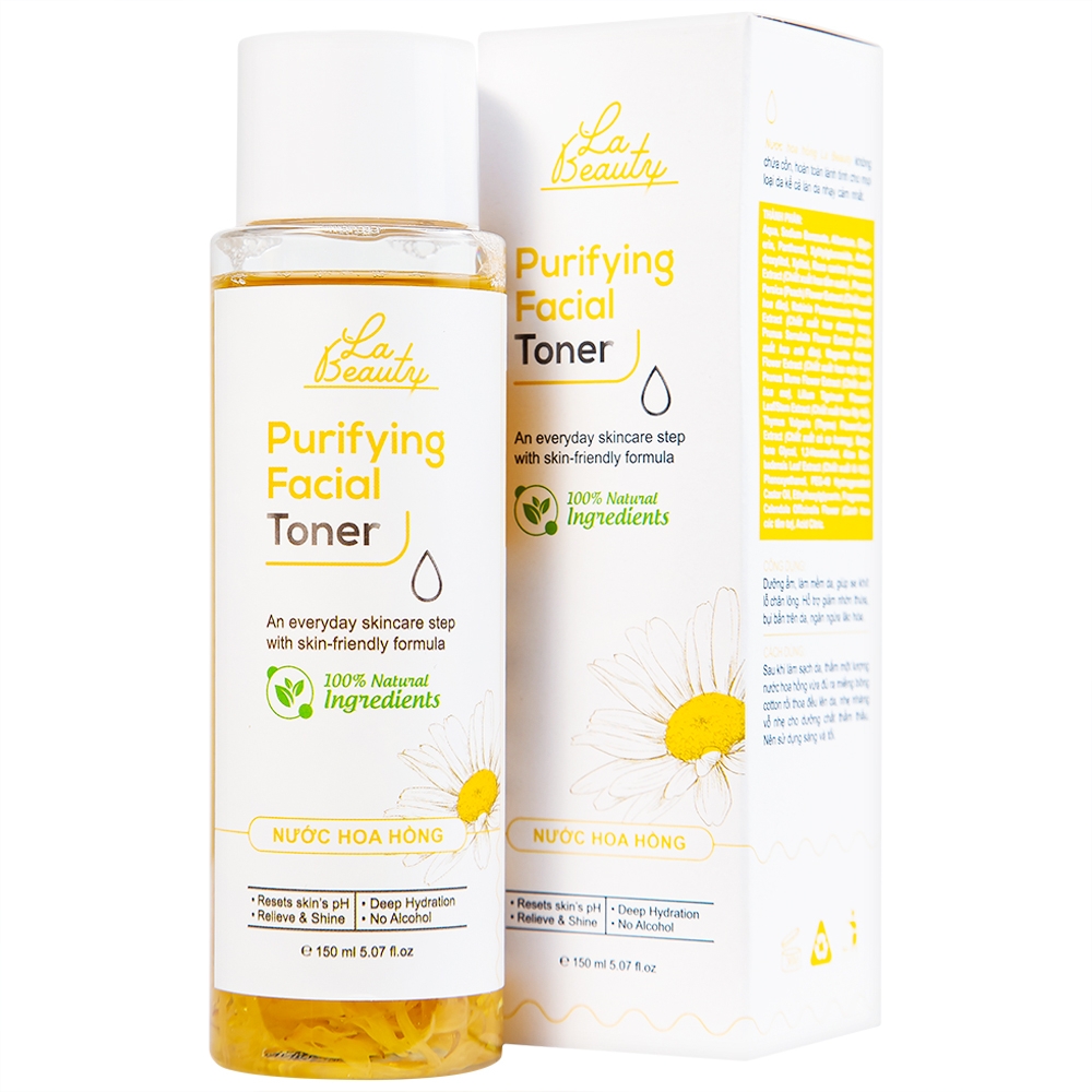 Hình ảnh Nước hoa hồng La Beauty không chứa cồn dưỡng ẩm, làm mềm da (150ml)