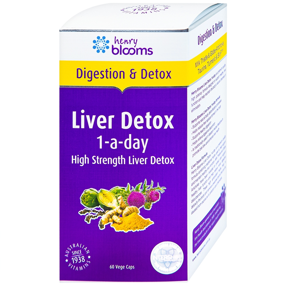 Hình ảnh Viên uống Liver Detox 1-A-Day Henry Blooms hỗ trợ giải độc gan, bảo vệ gan (60 viên)