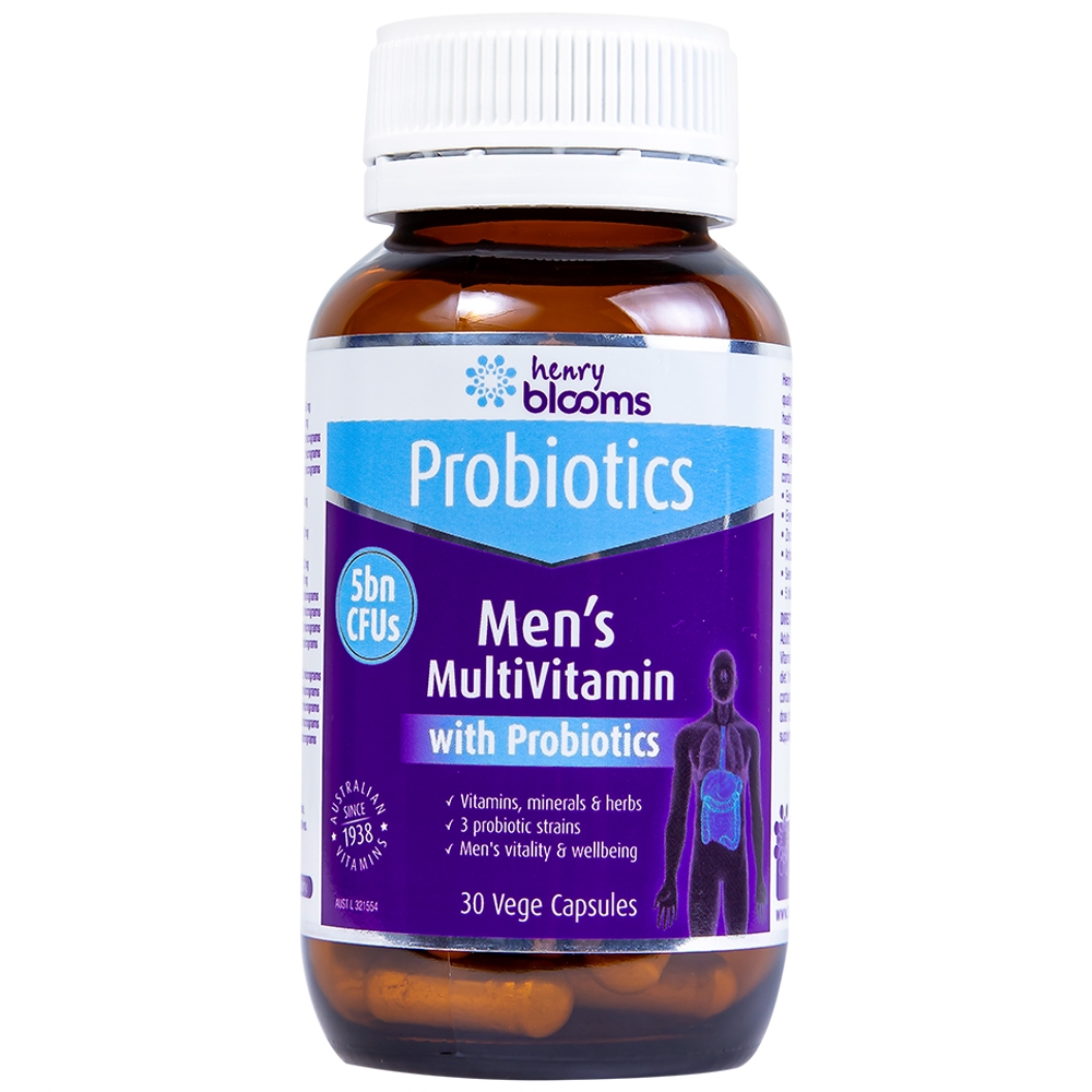 Hình ảnh Viên uống Men's Multivitamin With Probiotics Henry Blooms cung cấp năng lượng và chất dinh dưỡng cần thiết (30 viên)