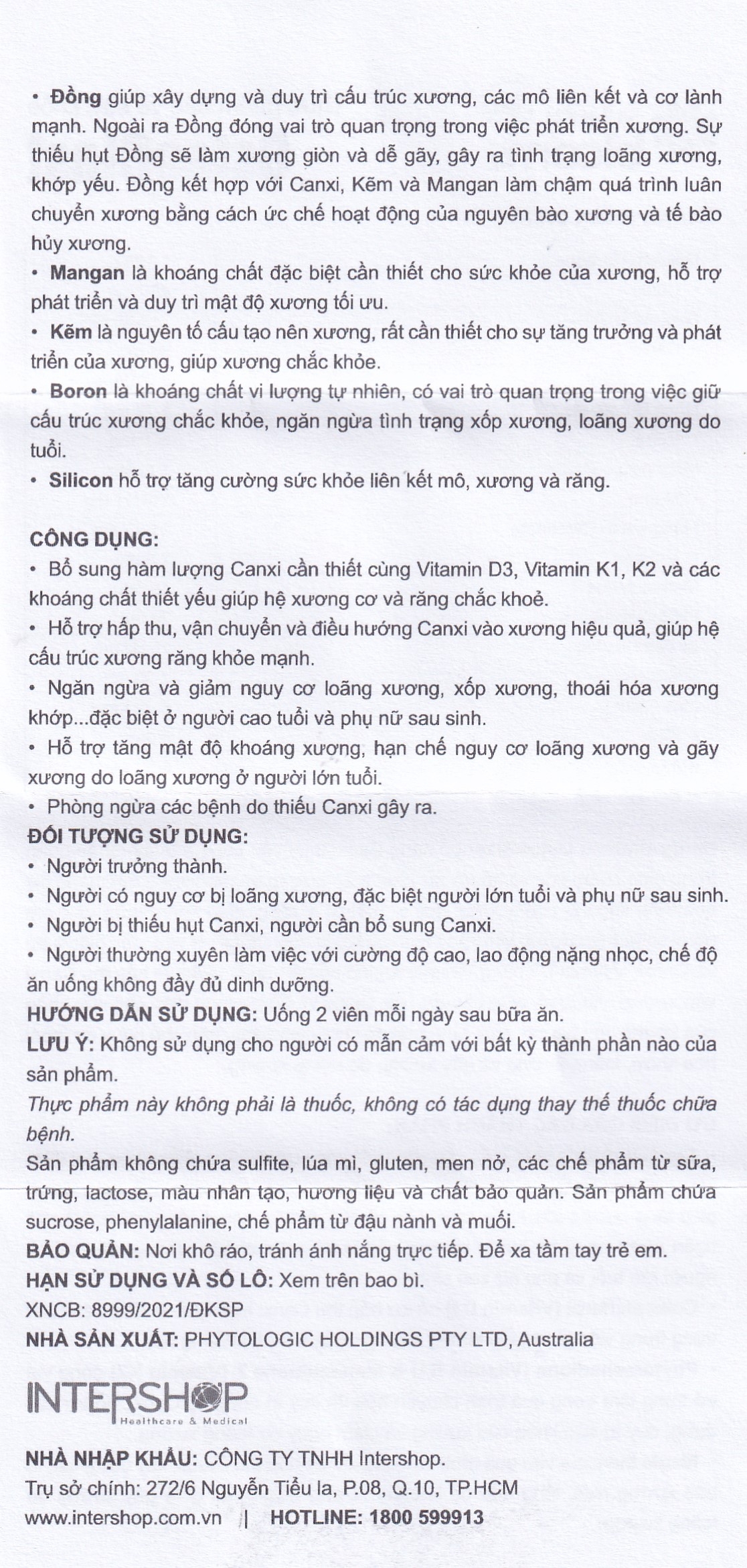 Hình ảnh Viên uống OsteoBlast Henry Blooms bổ sung Canxi, Vitamin D3 và khoáng chất thiết yếu (60 viên)
