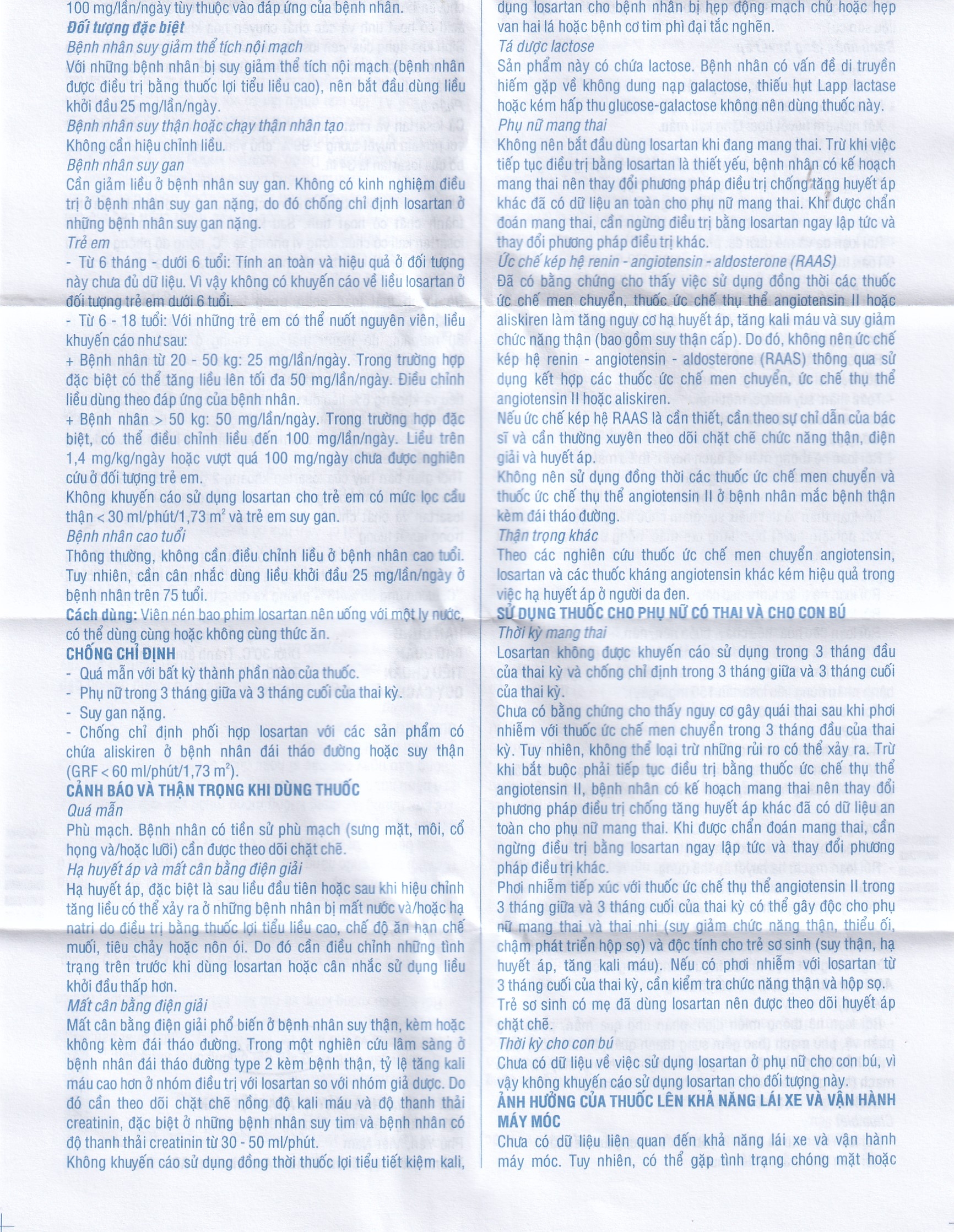 Hình ảnh Viên nén Losartan Stada 50mg điều trị tăng huyết áp, giảm nguy cơ đột quỵ (2 vỉ x 15 viên)