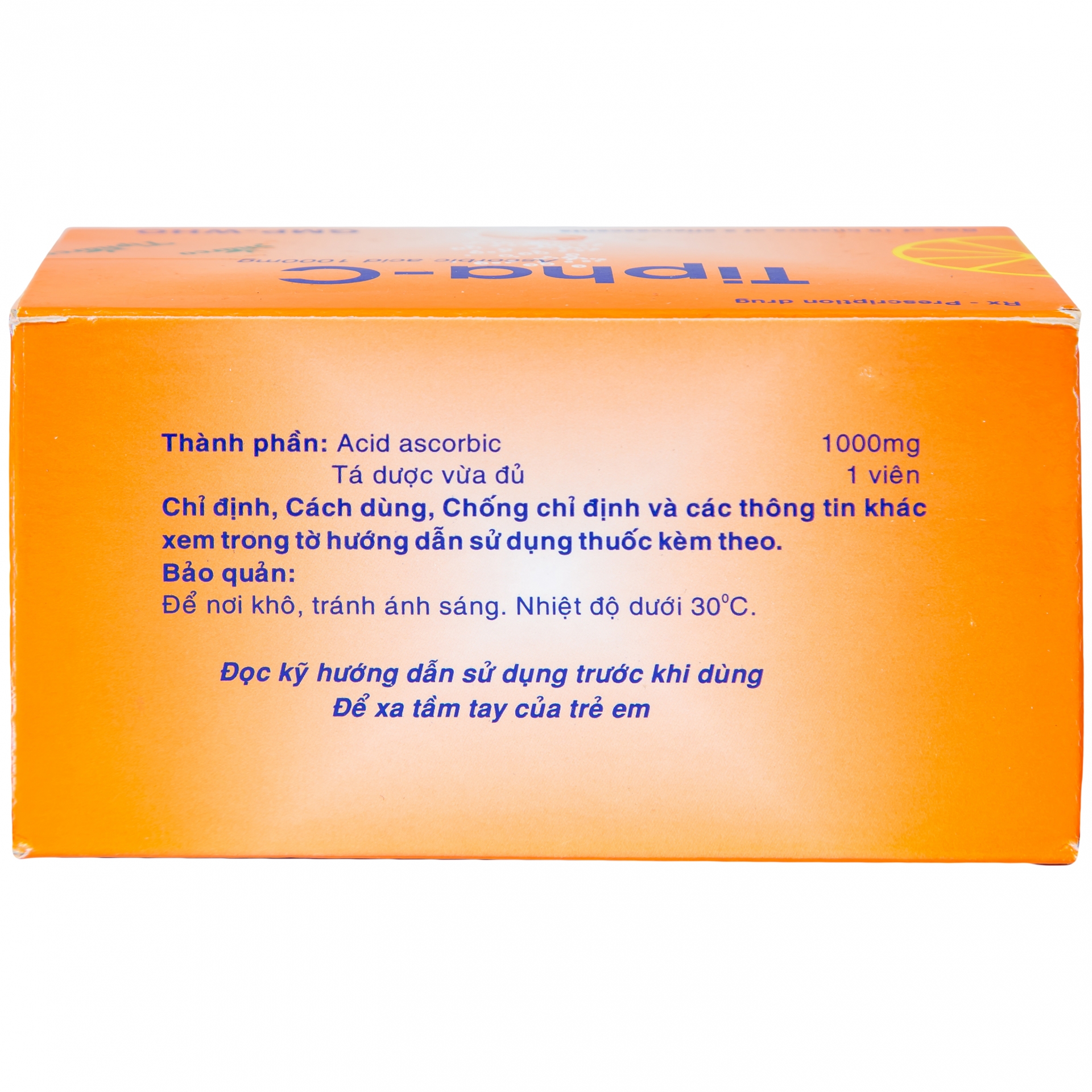 Hình ảnh Viên sủi Tipha-C 1000mg Tipharco điều trị thiếu vitamin C (10 vỉ x 2 viên)