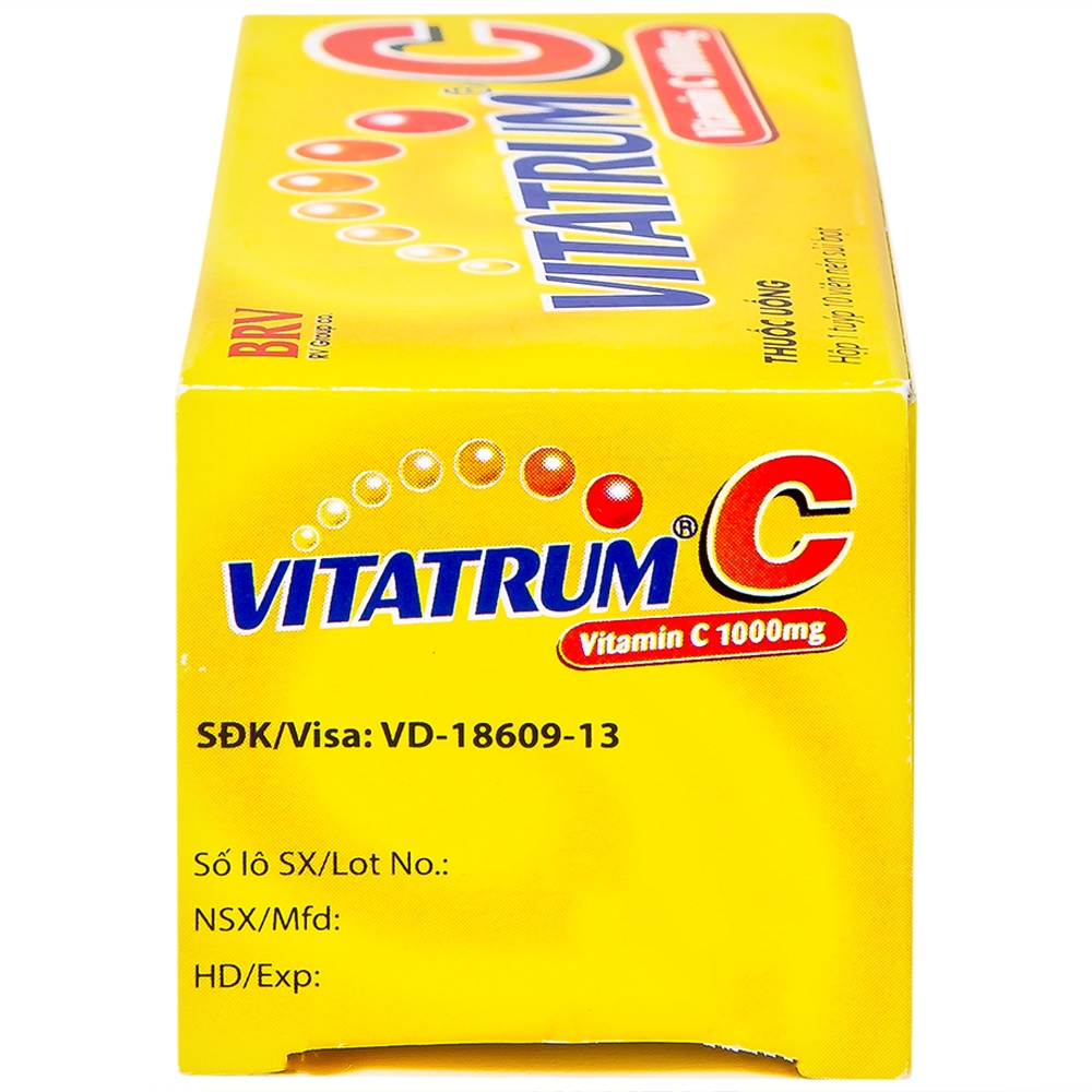 Hình ảnh Viên sủi Vitatrum C BRV điều trị các bệnh do thiếu vitamin C (10 viên)