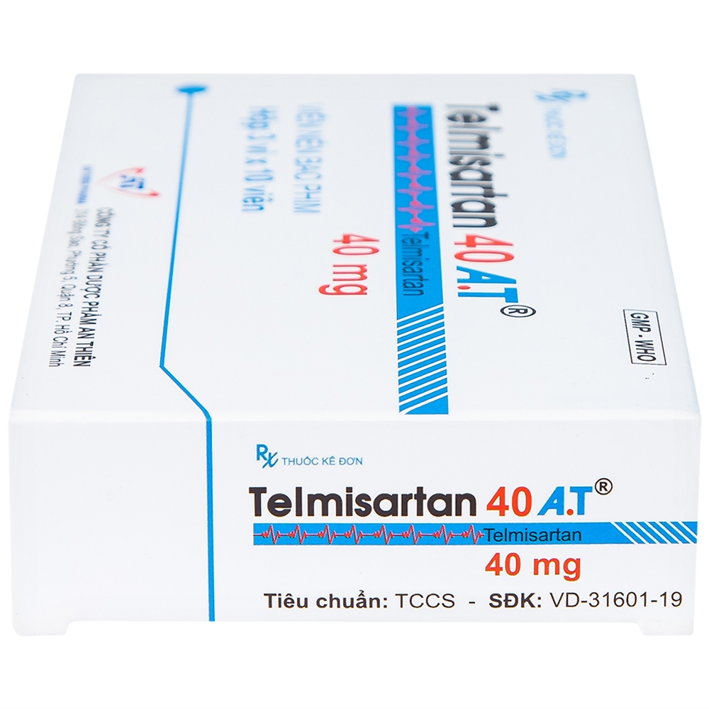 Hình ảnh Thuốc Telmisartan 40 A.T An Thiên điều trị tăng huyết áp (3 vỉ x 10 viên)