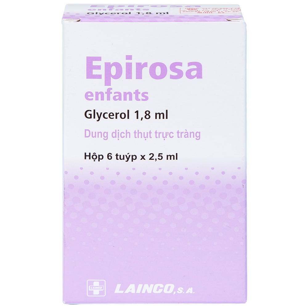 Hình ảnh Dung dịch thụt trực tràng Epirosa Enfants Lainco giảm triệu chứng táo bón (6 tuýp x 2.5ml)