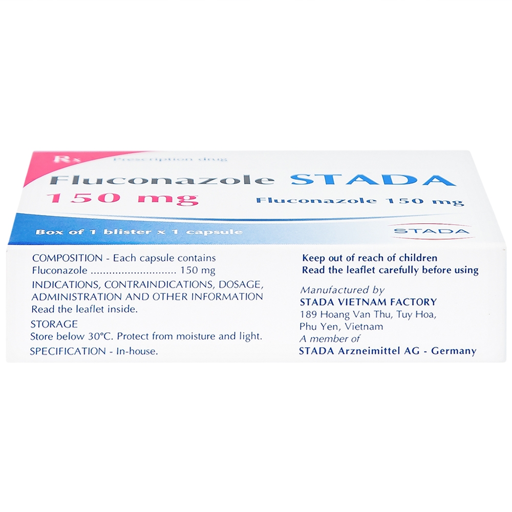Hình ảnh Thuốc Fluconazole Stada 150mg điều trị nhiễm nấm (1 vỉ x 1 viên)