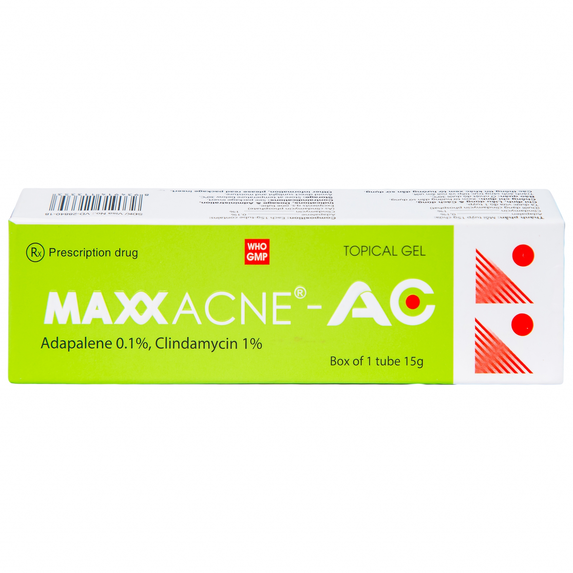 Hình ảnh Gel bôi da Maxx Acne-AC Ampharco U.S.A điều trị mụn trứng cá (15g)