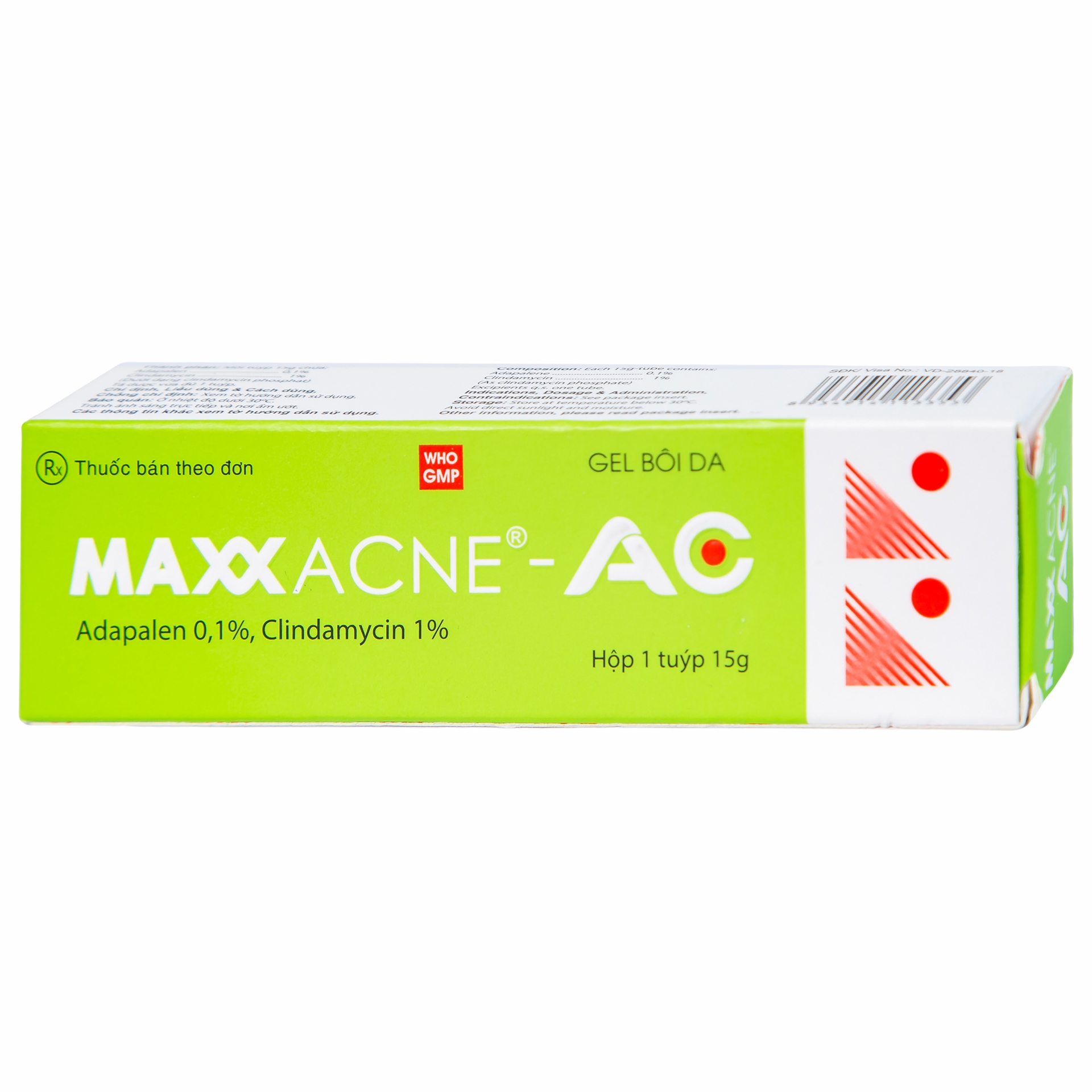 Hình ảnh Gel bôi da Maxx Acne-AC Ampharco U.S.A điều trị mụn trứng cá (15g)