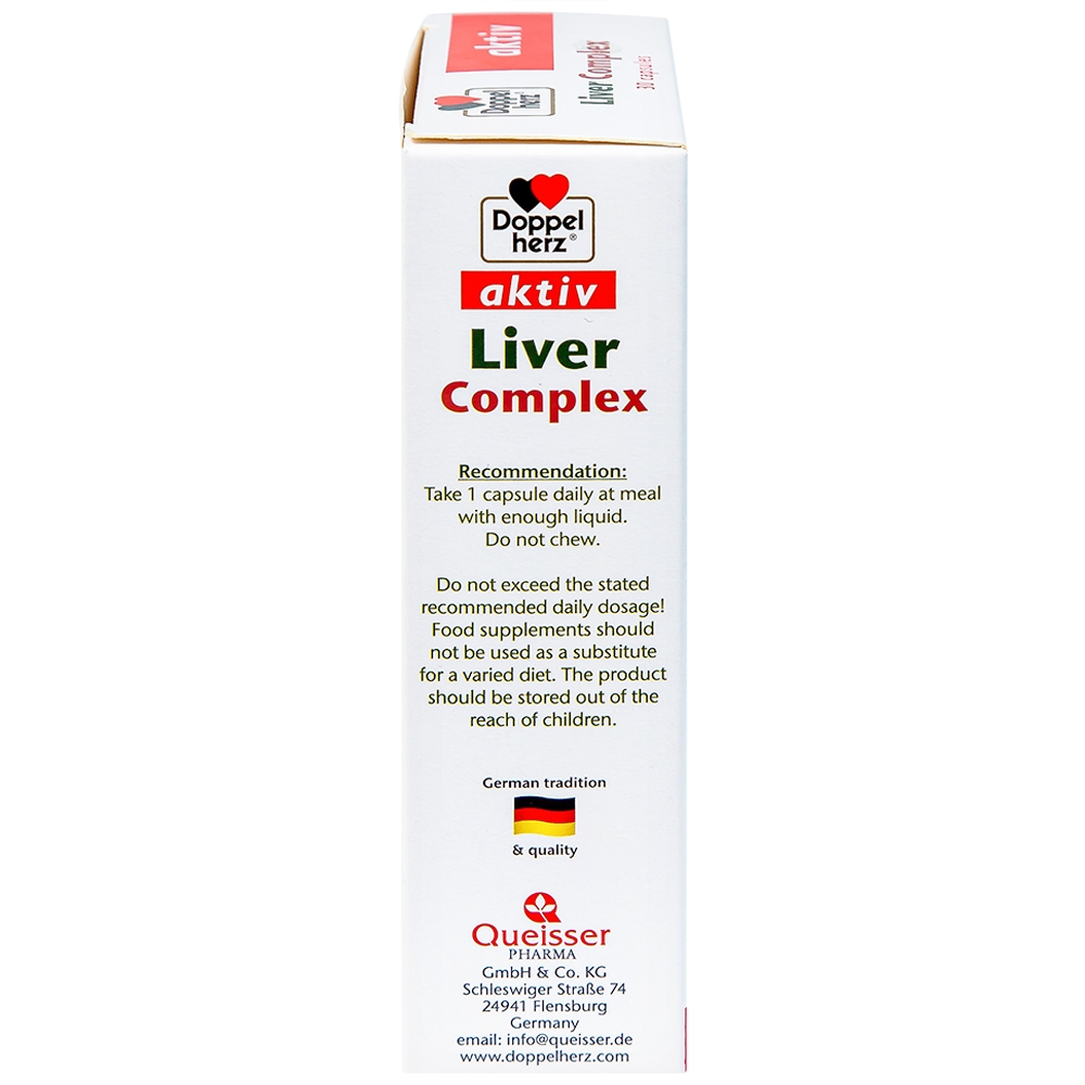 Hình ảnh Viên uống Liver Complex Doppelherz Aktiv hỗ trợ thanh nhiệt, tăng cường giải độc gan (3 vỉ x 10 viên)
