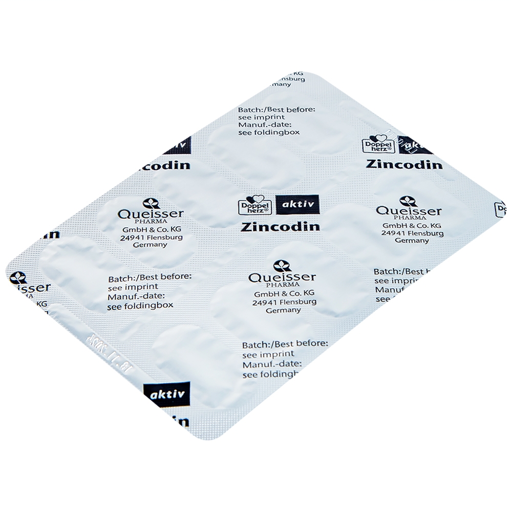 Hình ảnh Viên uống Zincodin Doppelherz Aktiv bổ sung kẽm và L-histidine (3 vỉ x 10 viên)