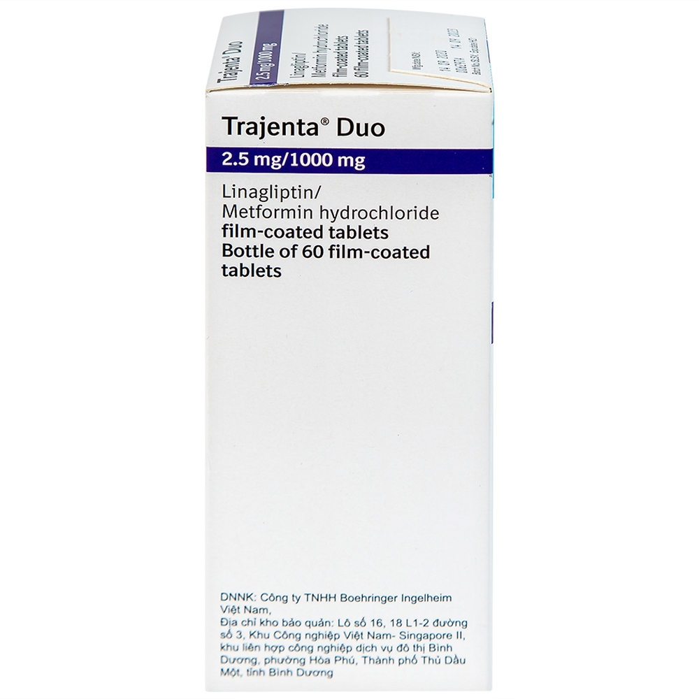 Hình ảnh Thuốc Trajenta Duo 2.5mg/1000mg Boehringer điều trị đái tháo đường típ 2 (60 viên)