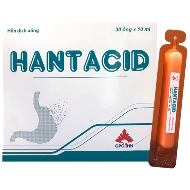 Hình ảnh Hỗn dịch uống Hantacid 10ml CPC1HN điều trị rối loạn tiêu hóa, trào ngược dạ dày - thực quản (30 ống)