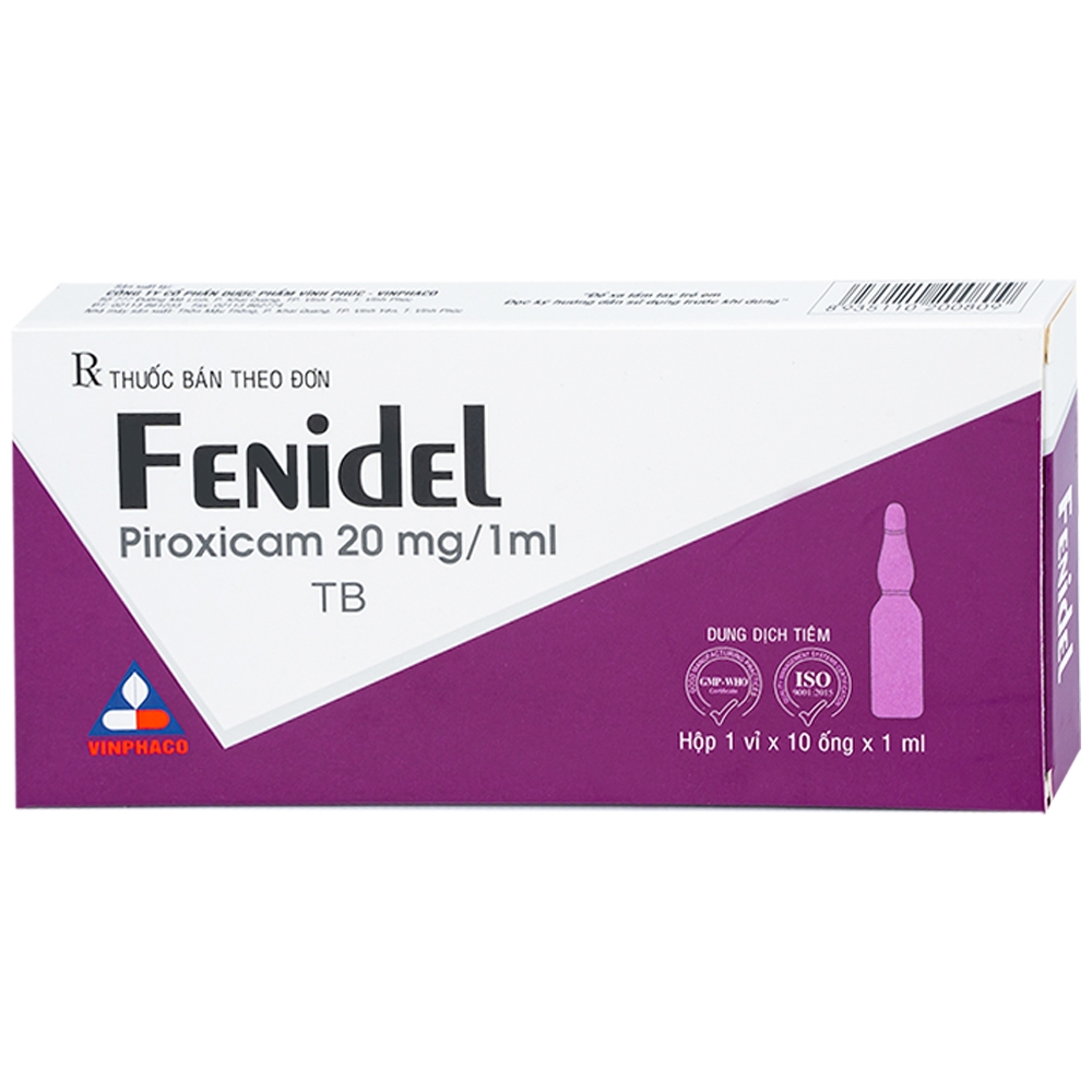 Hình ảnh Thuốc tiêm Fenidel Vinphaco điều trị viêm khớp dạng thấp, thoái hóa khớp, viêm cột sống dính khớp (1 vỉ x 10 ống)
