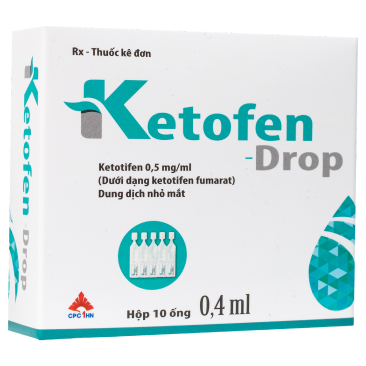 Hình ảnh Thuốc nhỏ mắt Ketofen Drop 0.4ml CPC1HN điều trị các tình trạng viêm kết mạc cấp hay mãn tính (10 ống)