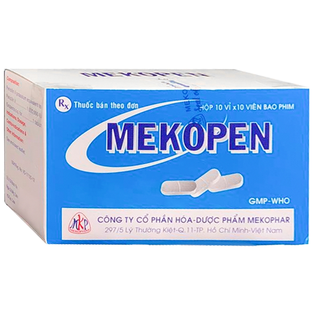 Hình ảnh Thuốc Mekopen Mekophar điều trị các nhiễm khuẩn do các vi khuẩn nhạy cảm (10 vỉ x 10 viên)