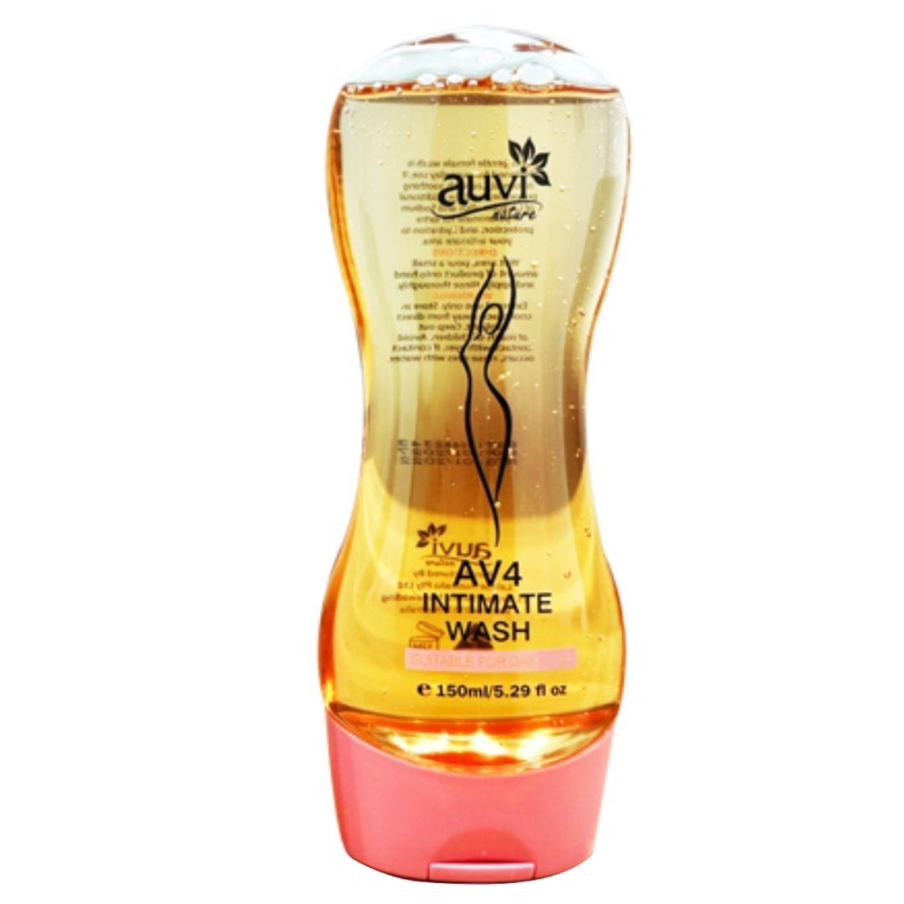 Hình ảnh Gel vệ sinh phụ nữ Auvi Nature AV4 Intimate Wash 150ml giúp làm sạch vùng kín, giảm viêm và ngứa