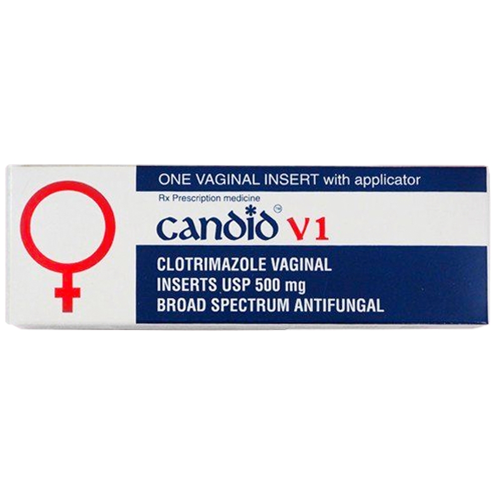 Hình ảnh Viên đặt âm đạo Candid V1 Glenmark điều trị tại chỗ nhiễm candida âm hộ (1 vỉ x 1 viên)